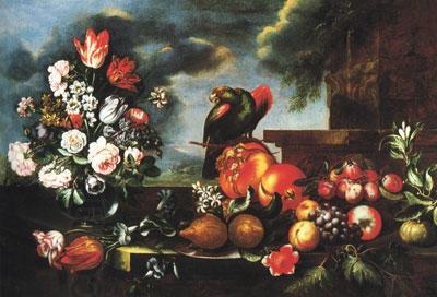 LIGOZZI, Jacopo Fruit and a parrot